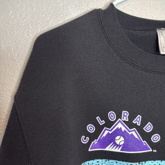 DELTA Fifty-Fifty Vintage Colorado Rockies Crewneck Sweatshirt Size Large - Picture 5 of 8